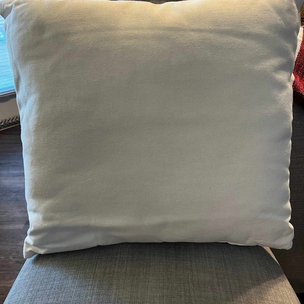 Christmas Tree White and Gold Holiday Pillow
